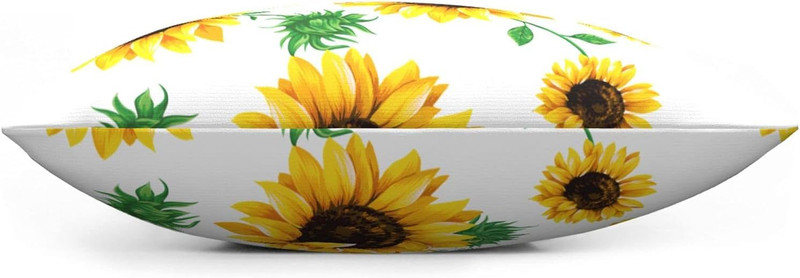Yellow Sunflower Throw Pillow Case Square Sofa Cushion Cover Home Decorative Arm gallery