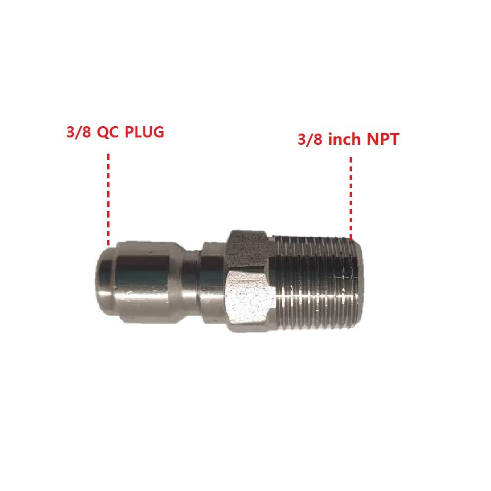 Flylock Stainless Steel Pressure Washer Coupler,Quick Connect Plug,3/8 Inch M... gallery