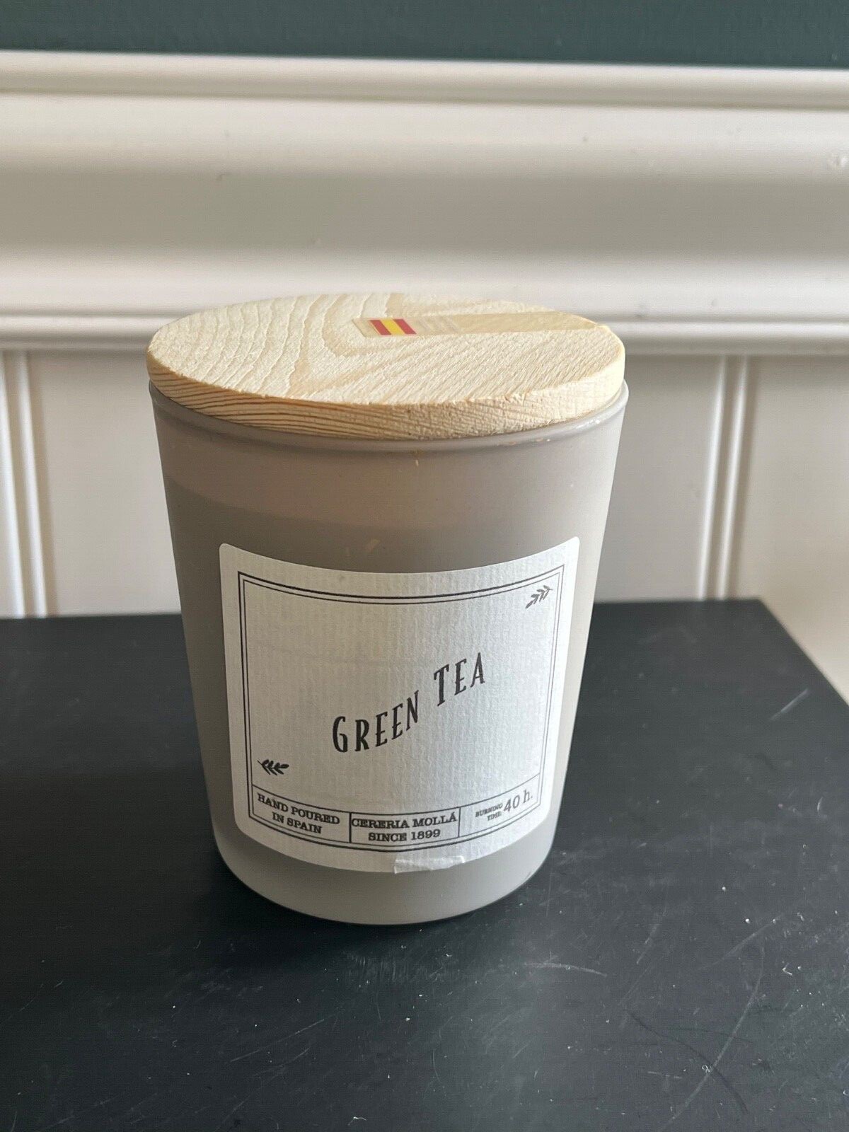 Cereria Molla GREEN TEA CANDLE Hand Poured 7 oz 40 hr Burn Time Made in Spain BN gallery