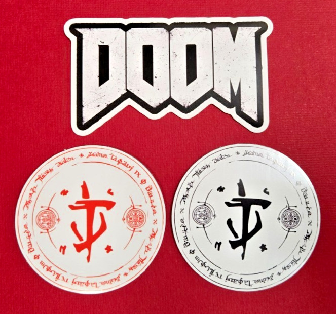 The Doom Slayer Hell Demons Monsters Video Games Vinyl Decal Sticker Set of 3 gallery