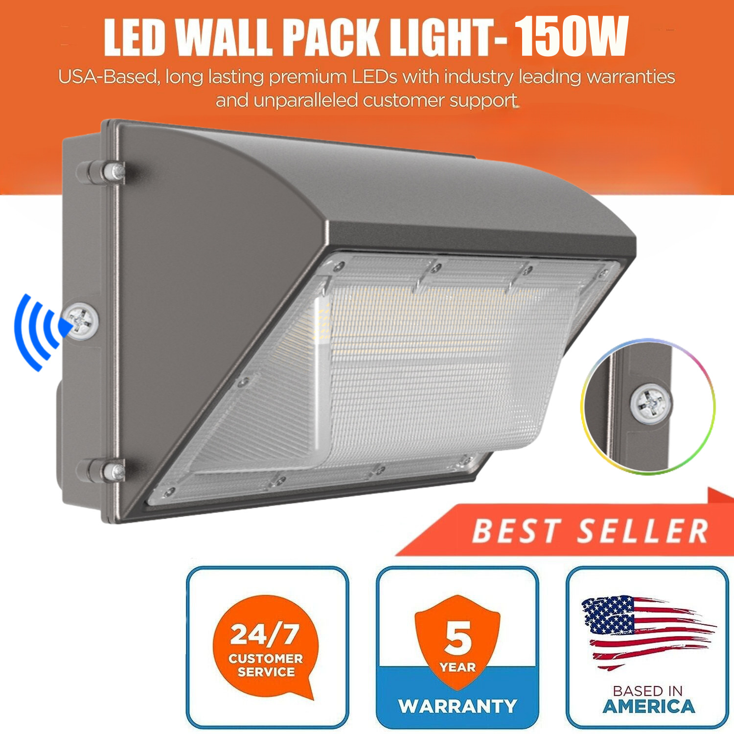 150Watt - 18000LM LED Wall Pack Light,Outdoor Commercial and Industrial Lighting gallery