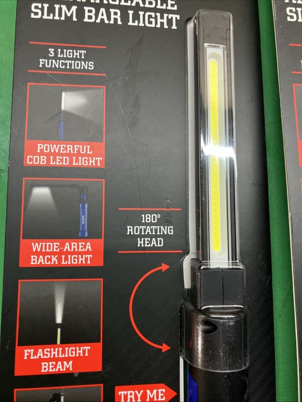Two Icon LSBR800-B 800 Lumen Rechargeable Slim Bar Light 71068 Blue gallery