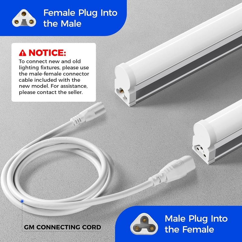Versatile 6 Pack 4FT LED Lights: 2200lm Bright White for Indoor Spaces & Garages gallery