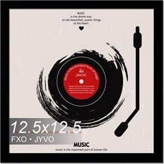 Vinyl Record Frame for the Wall Display Album Cover 125 125x1251PACK Black