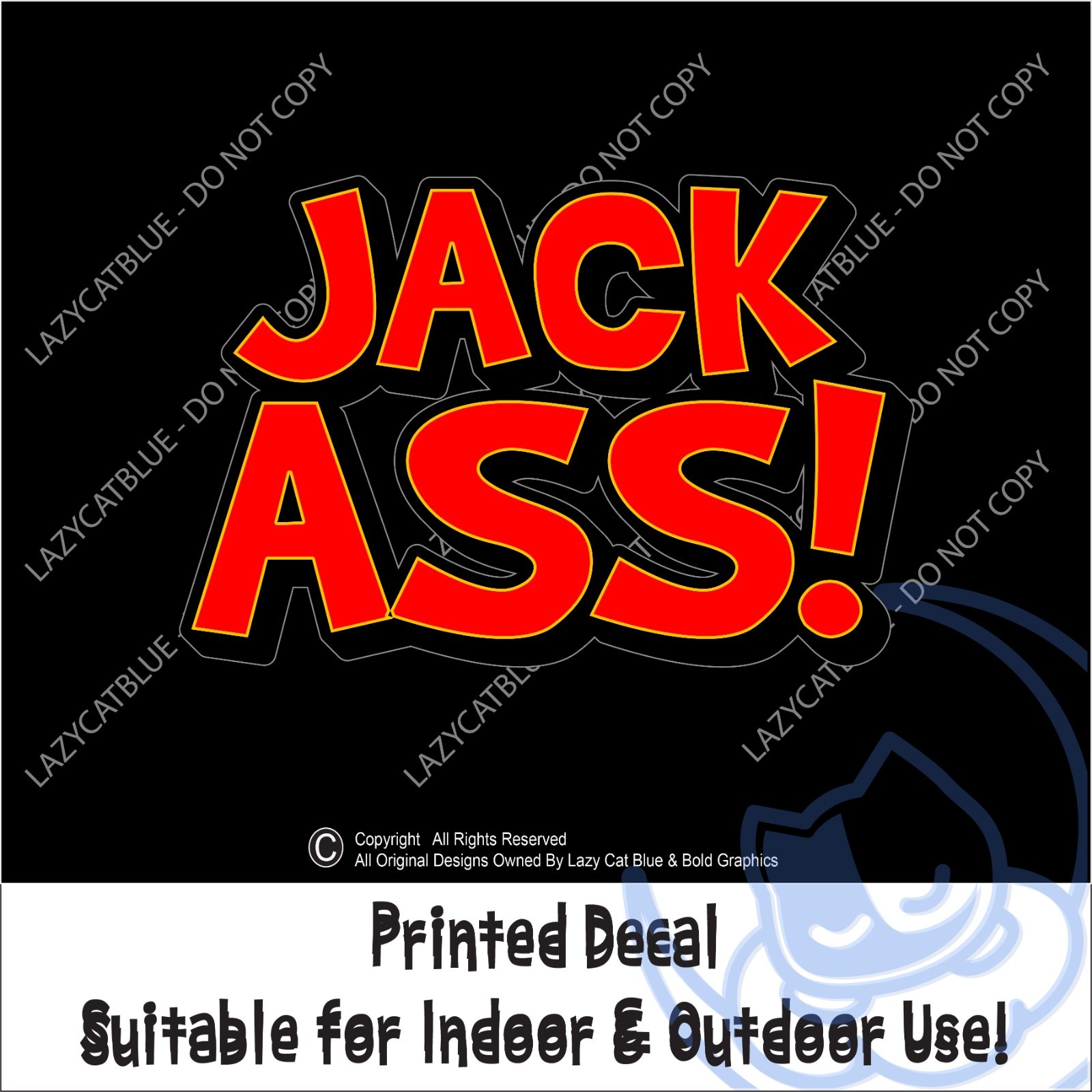 Jack Ass Decal Sticker Printed Die Cut Jackass Funny Insult Name Donkey Adulting gallery