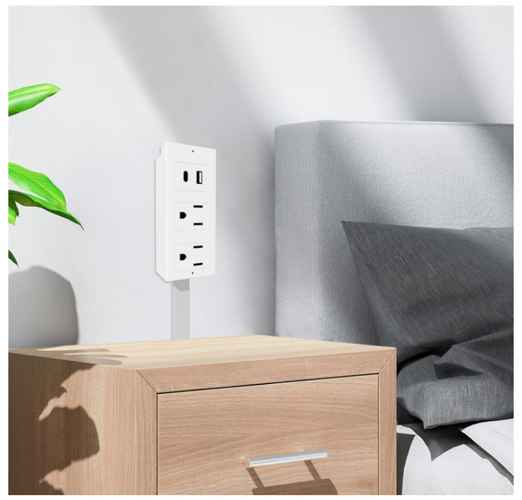 Electrical Outlet Expander Power Socket Rotating Extender Sofas Nightstands Desk gallery