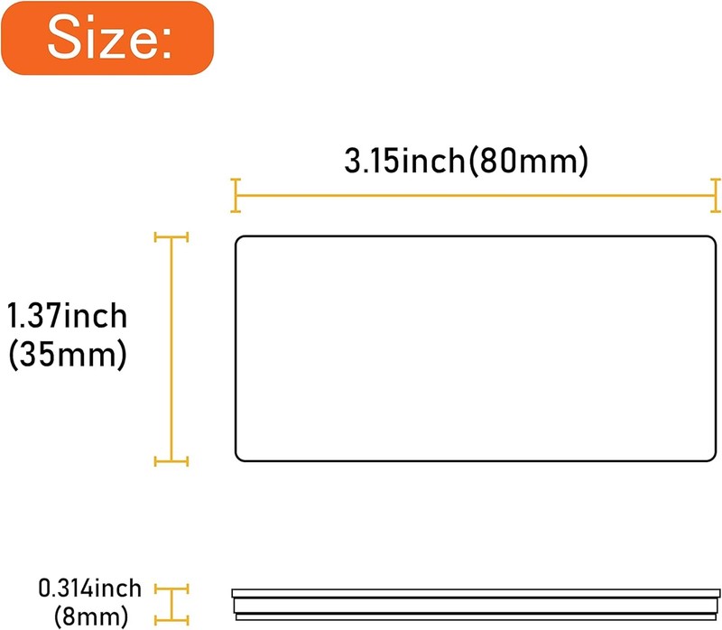 DOT CCC 2pcs Rectangle Reflector Self Adhesive Stick on Trailer D Color: Amber gallery