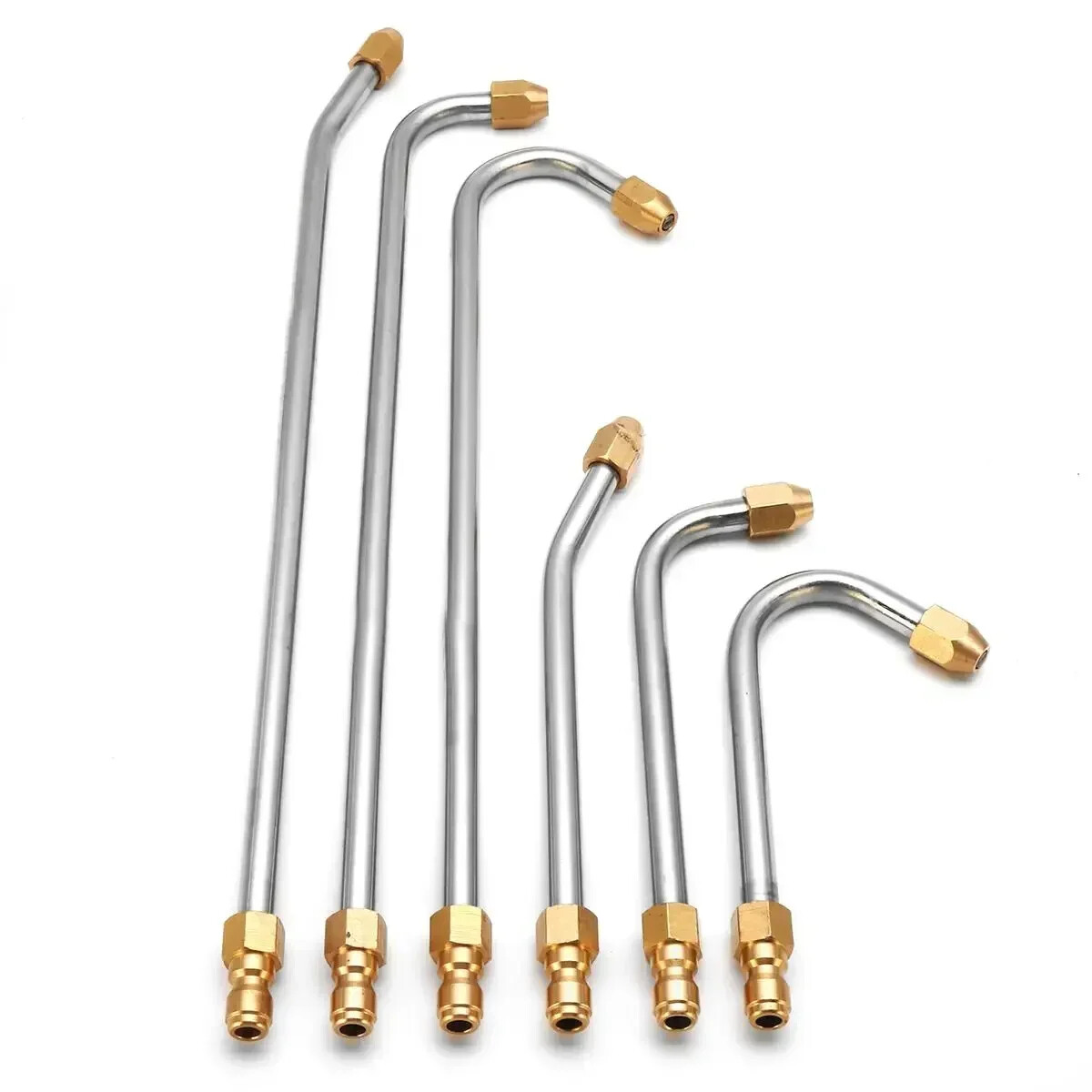 Extension 1/4" High Pressure Car Washer Nozzle Angled Lance Rod Stainless Steel gallery