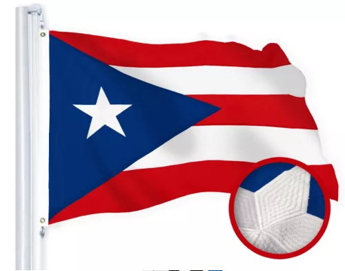 Puerto Rico Flag 3x5 Ft Embroidered Spun Polyester NYLON, Grommets, Heavy Duty gallery