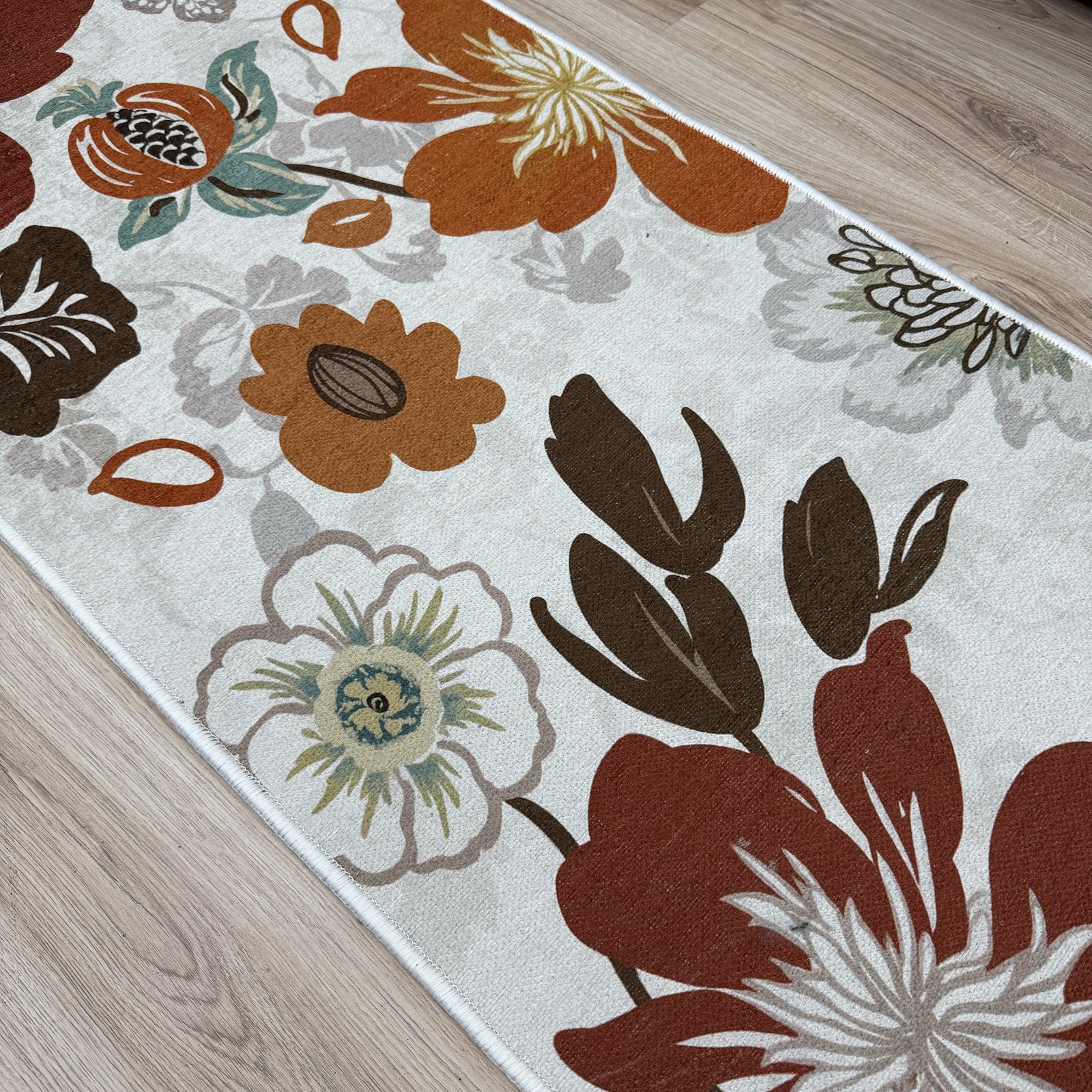 Custom Size Leaves Design Hallway Slip Resistant Runner Rug gallery