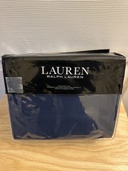 NIP Ralph Lauren Sloane Solid Navy Antimicrobial Cotton King Sheet Set 4pc