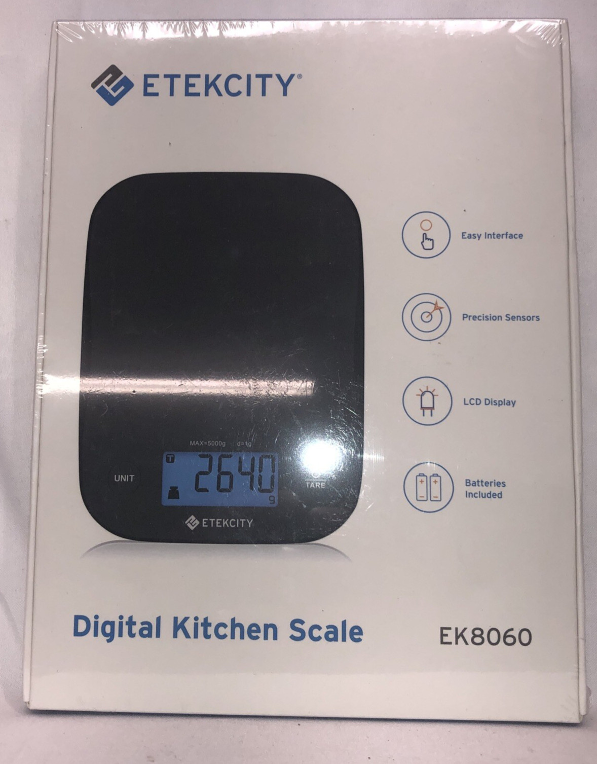 ETEKCITY Digital Kitchen Food Scale EK8060 Weighs up to 11 pounds New Sealed gallery
