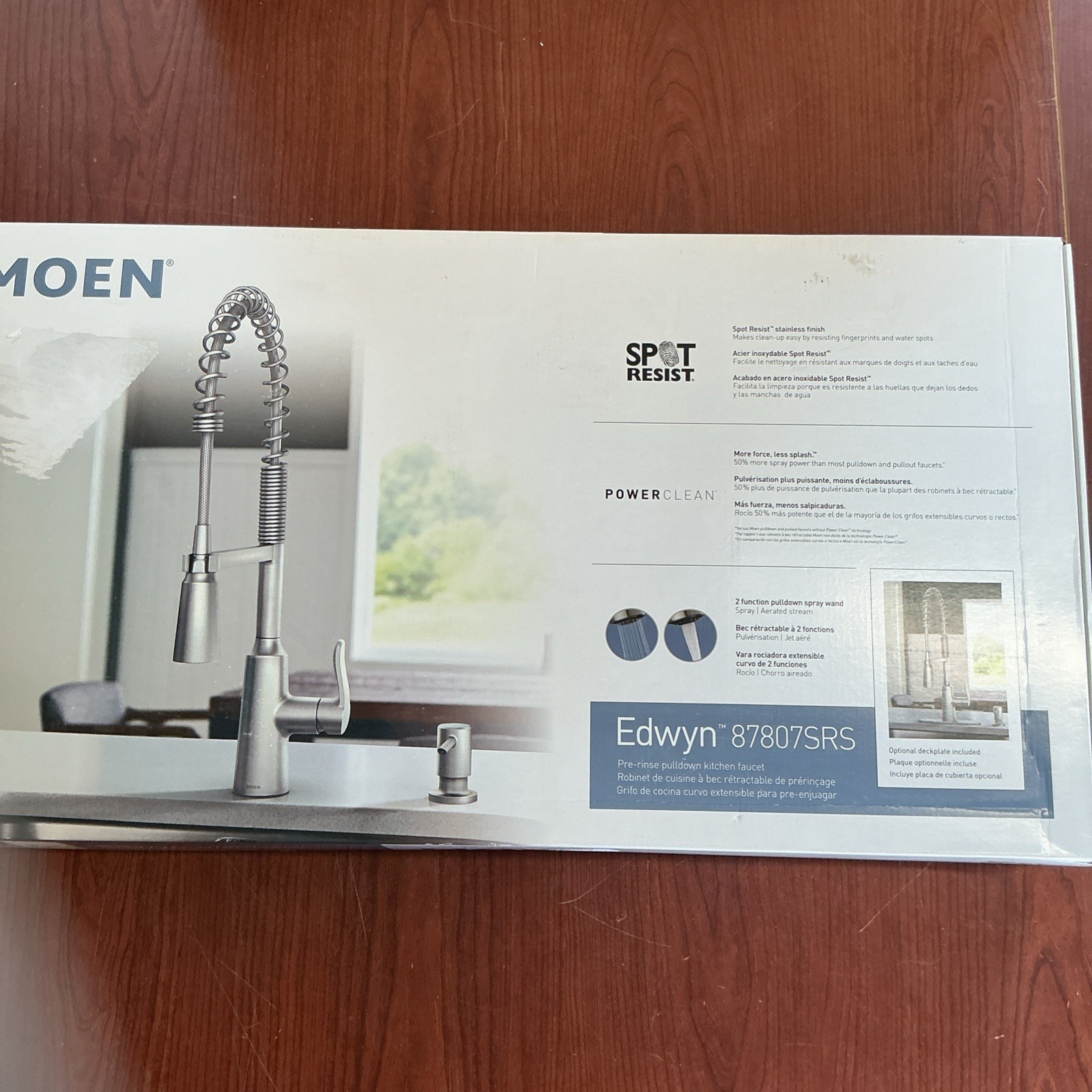 NEW Moen Edwyn 87807SRS One-Handle Pre-Rinse Spring Pulldown Kitchen Faucet B23 gallery