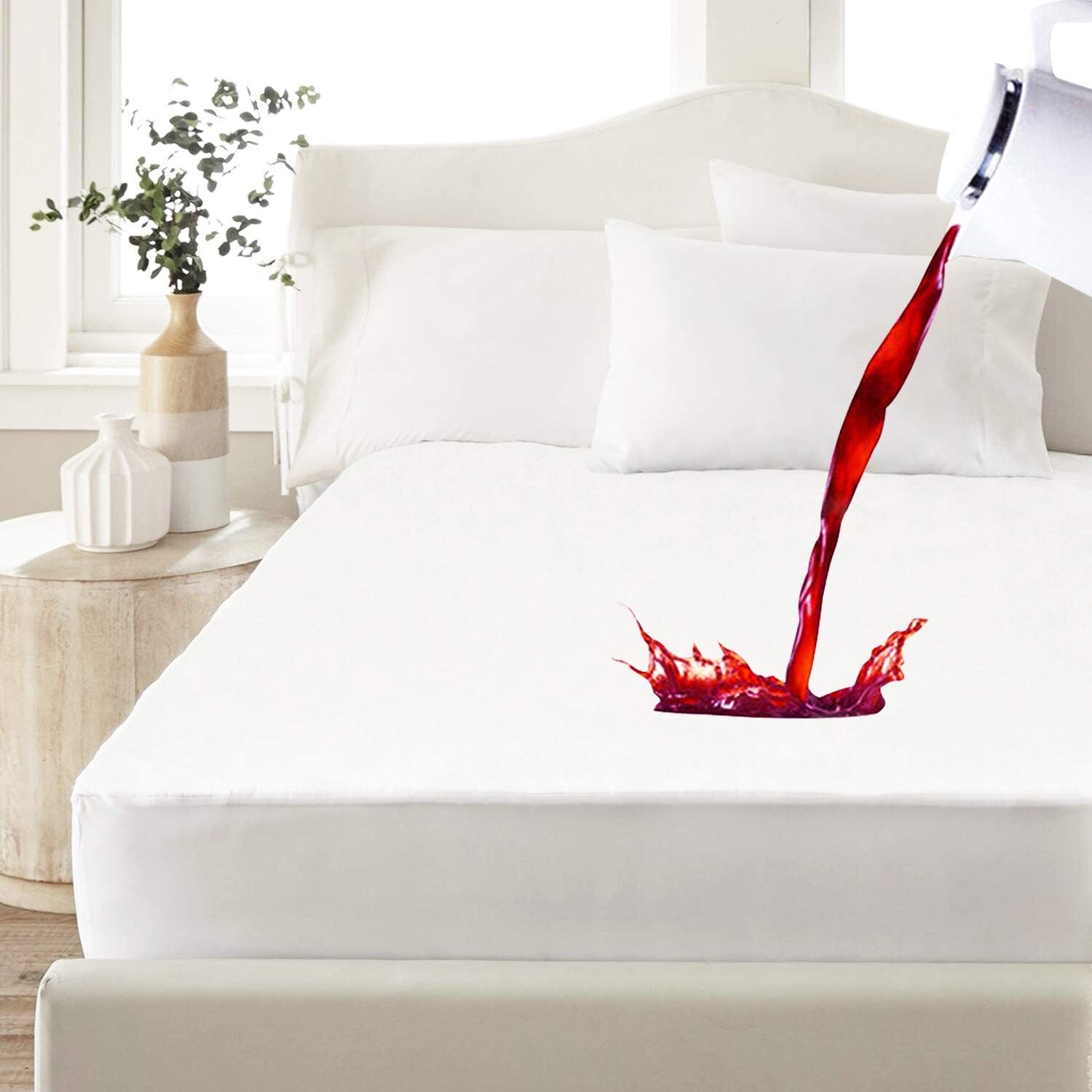 Soft Cotton Mattress Protector Pad Hypoallergenic Waterproof Cover Cal King gallery
