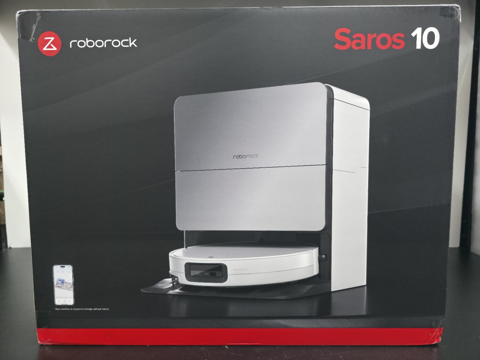 Roborock Saros 10 Robot Vacuum Cleaner & Empty Wash Fill Dock White NEW/SEALED gallery
