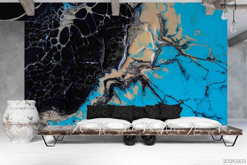 3D Black Blue White Texture Abstract Wallpaper Wall Murals Removable Wallpaper gallery