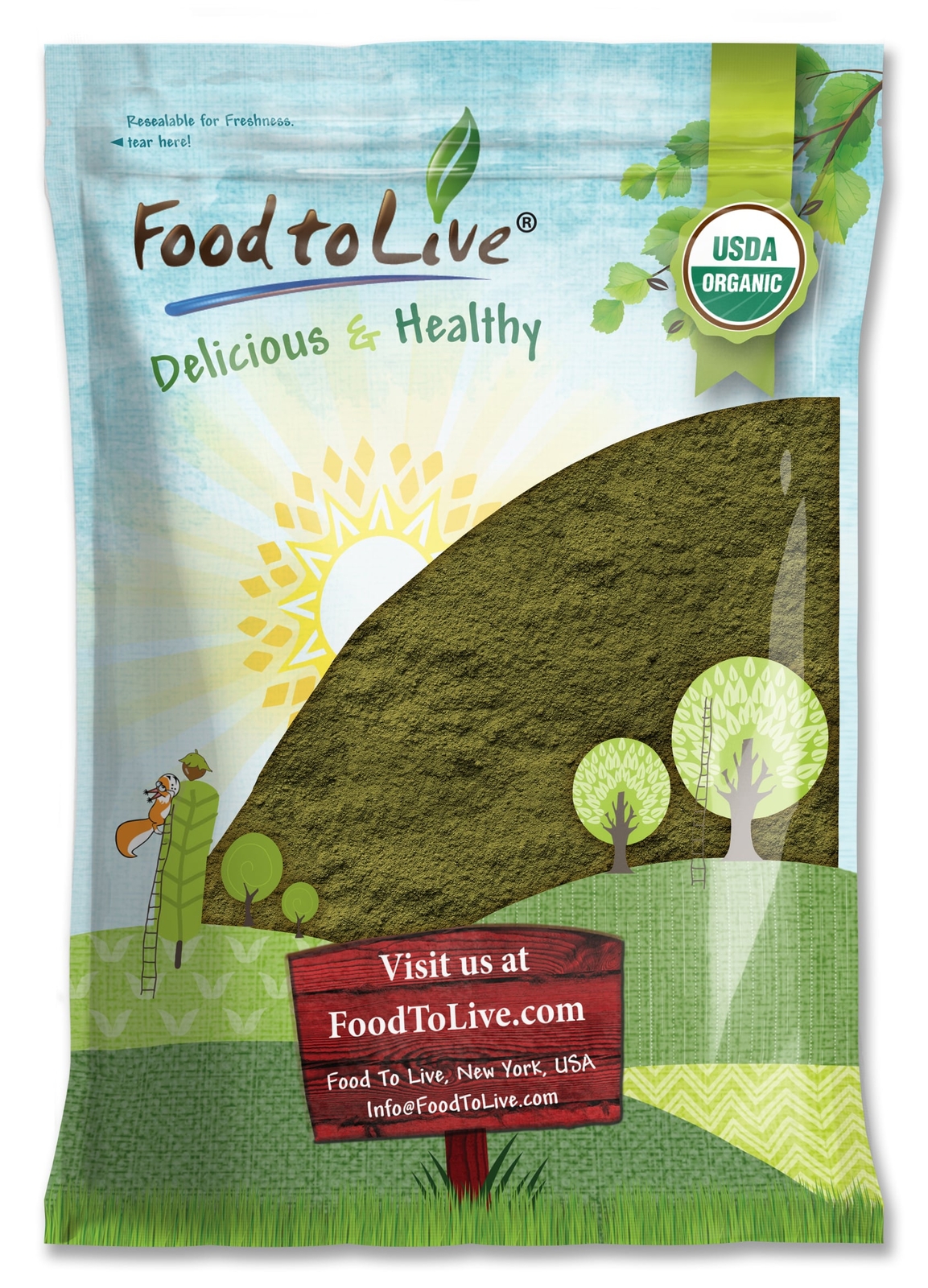 Organic Spinach Powder – Non-GMO, Kosher, Raw, Vegan, Bulk – by Food To Live gallery