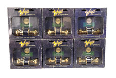 Wright Impressio Hall/Closet Solid Brass Hardware Door Knobs LOT of 6