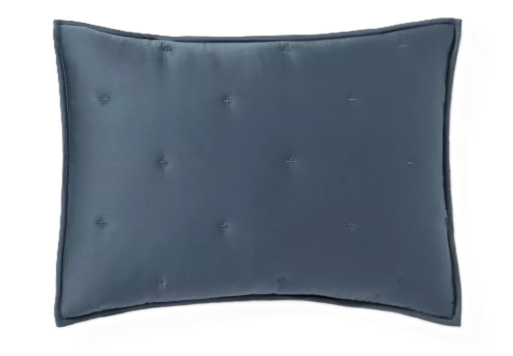 Threshold 100% Lyocell Tencel Dark Teal Blue Standard Size Pillow Sham NWOT