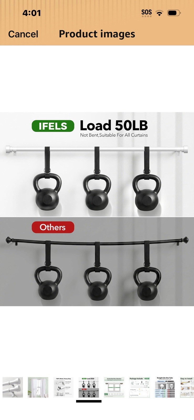 Curtain Rod 76 Cm – 152 Cm 30 Inch – 60 Inch White 2Pack Diameter 1 Inch gallery