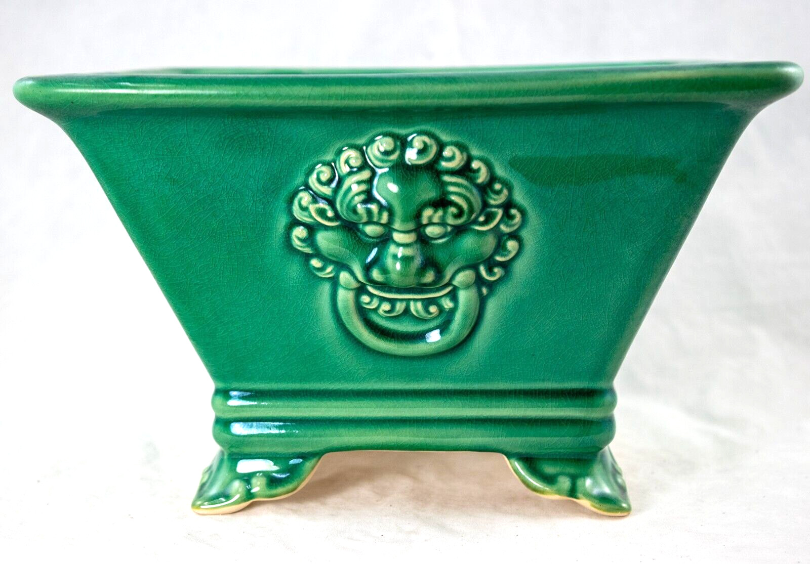 Fine Square Green Cactus & Succulent Planter, Bonsai Pot + Mesh - 10"x 10"x 6" gallery