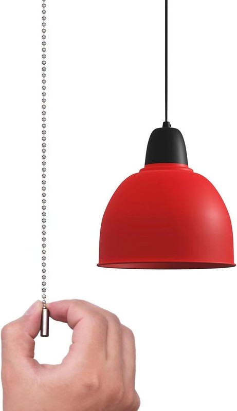 2 Pack Pull Chain String Extension with Connector for Ceiling Fan Silver gallery