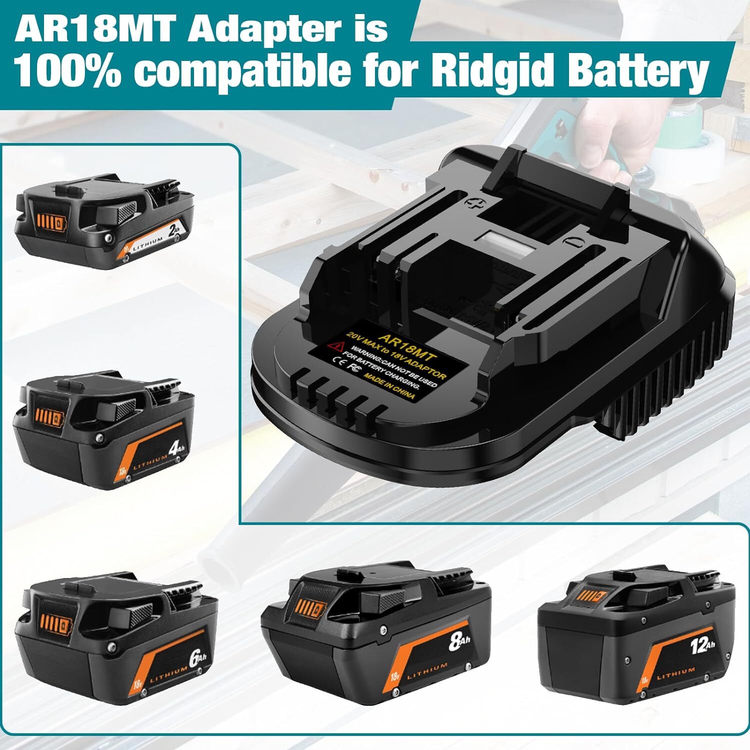 Battery Adapter for Ridgid for AEG 18V Converter to for Makita 18V Power Tool gallery
