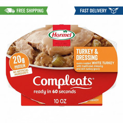 HORMEL COMPLEATS Turkey & Dressing Microwave Tray, 10 oz. (6 Pack) Free Shipping