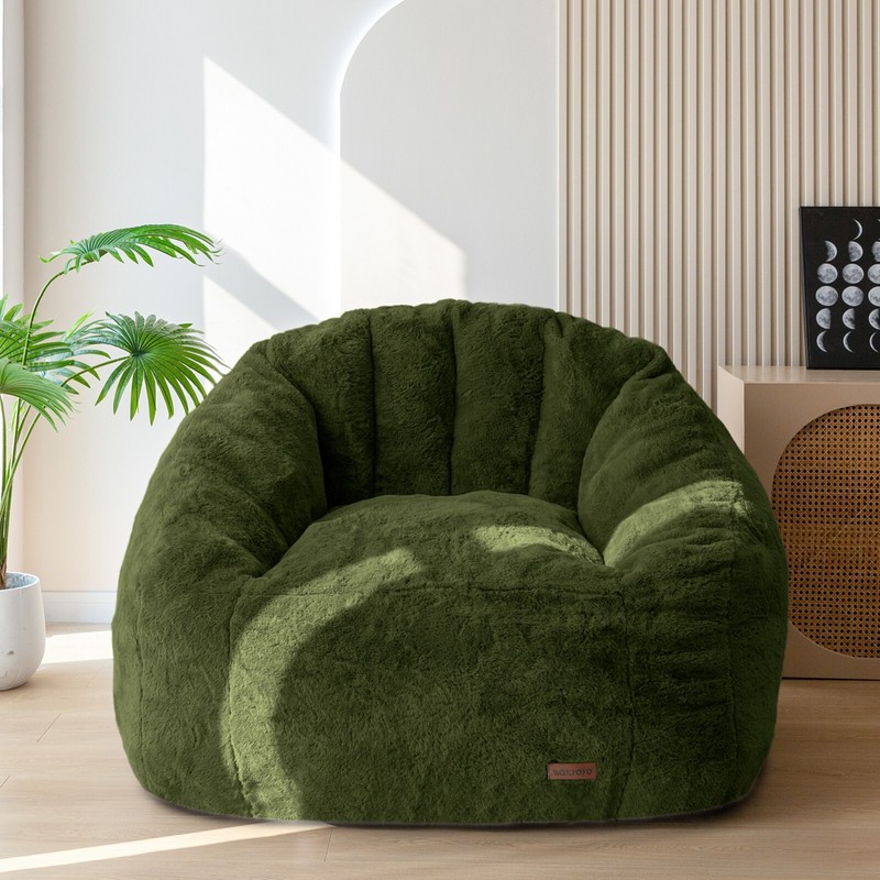 Giant Shell Bean Bag Sofa Memory Foam Living Room Chair Floor Sofa Soft Cover gallery