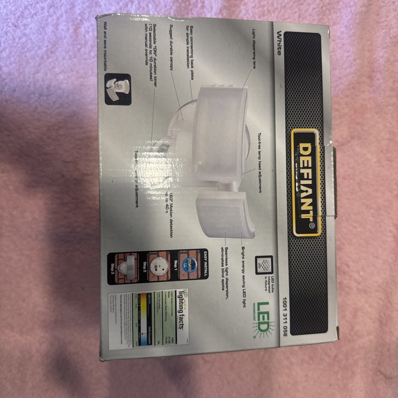 Defiant LED Motion Sensor Hardwired Outdoor Wall Security Light, White 1600lm gallery