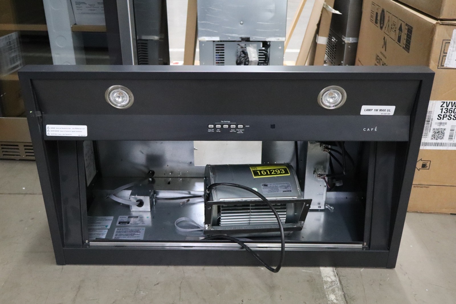 GE Cafe CVW93643PDS 36" Matte Black Commercial Wall Mount Range Hood NOB #161293 gallery