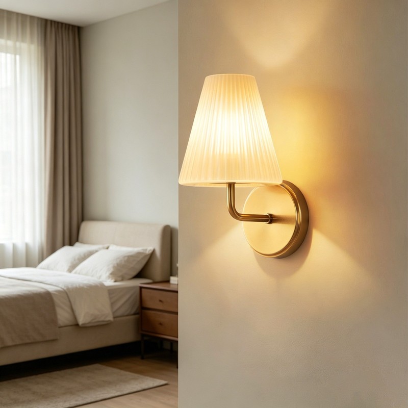 High Quality Wall Light LED Wall Lamp Modern Fabric Metal Wall Sconce for Stairs gallery