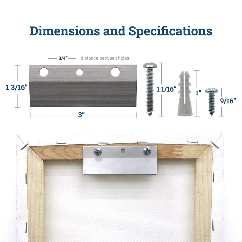 French Cleats 3-Inch Mounting Hardware - Supports 15 lbs - 3 Pairs of Small Clea gallery