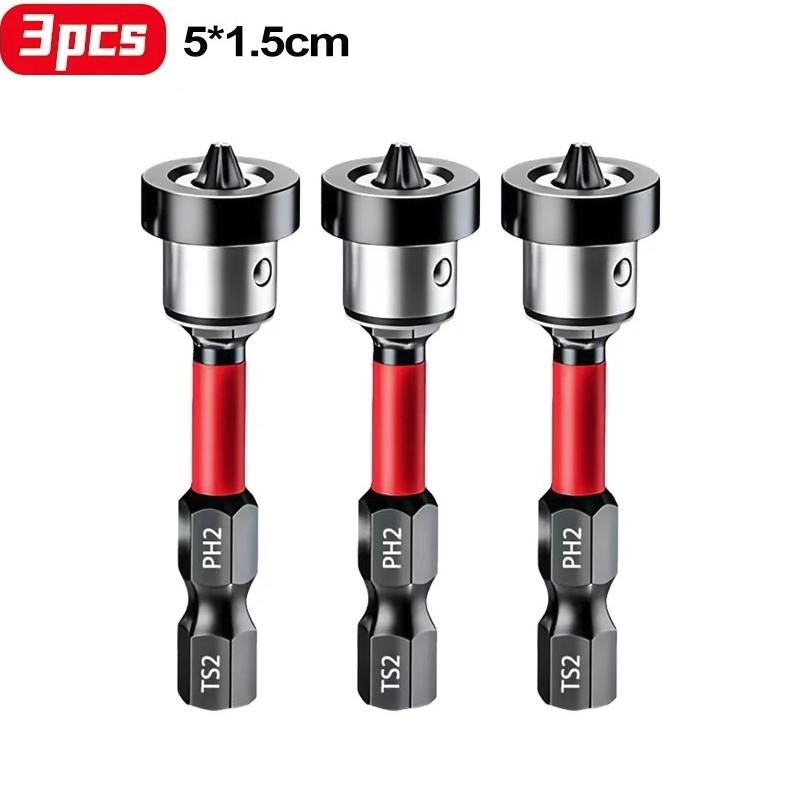 3pcs Magnetic Drywall Screwdriver Bits Alloy Steel Positioning Tools - NEW gallery