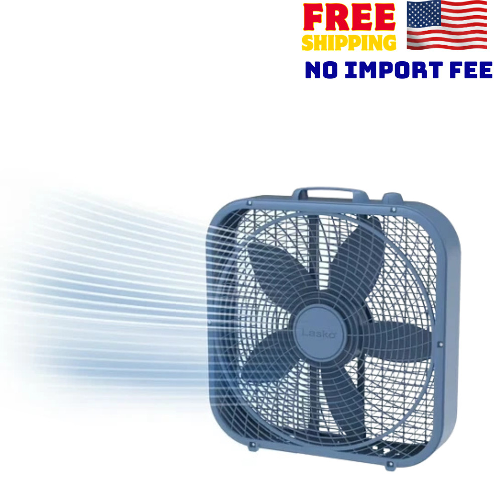 Cool Colors 20" 3-Speed Energy Efficient Box Fan, Laguna Blue gallery