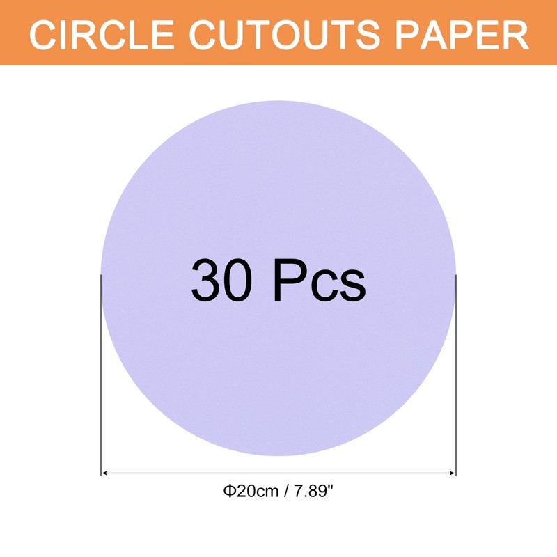 30 PCS Light Purple Circle Cutouts Paper 8 Inch Round Cutouts for DIY Crafts gallery