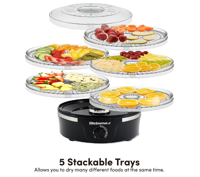 5-Tray Food Dehydrator with Adjustable Dial Fruit Meat Dryer Machine gallery