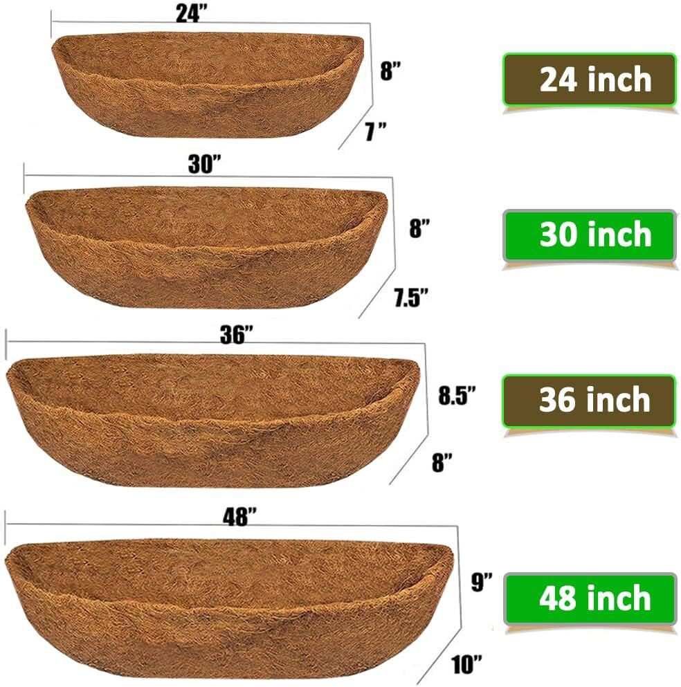 8'' 12'' 36'' 48'' Natural Coconut Coir Coco Fiber Liners For Planters Baskets gallery