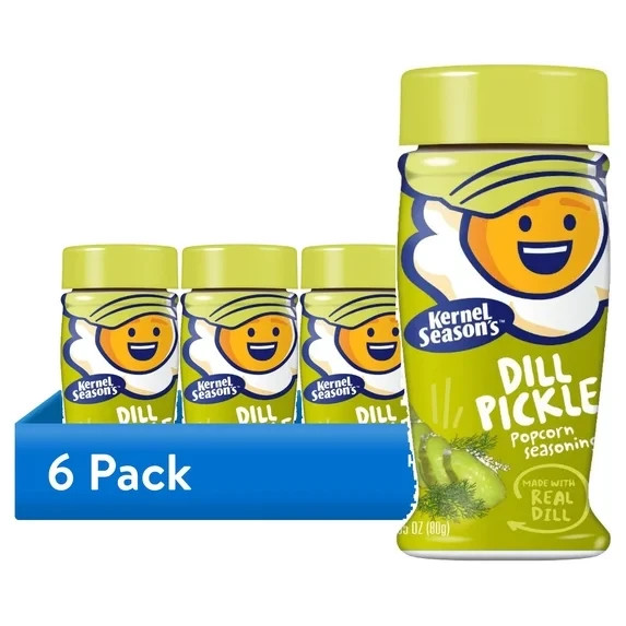 6-KERNEL SEASON'S DILL PICKLE POPCORN SALT/SEASONING 2.85 OZ EACH 07/12/2027 gallery
