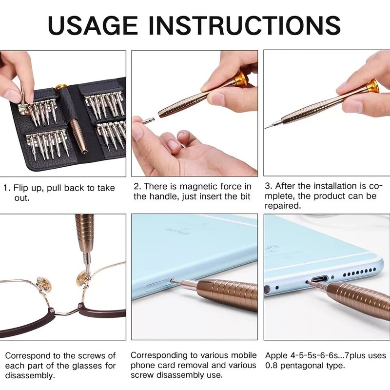 25 in1 Precision Screwdriver Set Plum Blade Toolkit Computer Repair Laptop Smart gallery