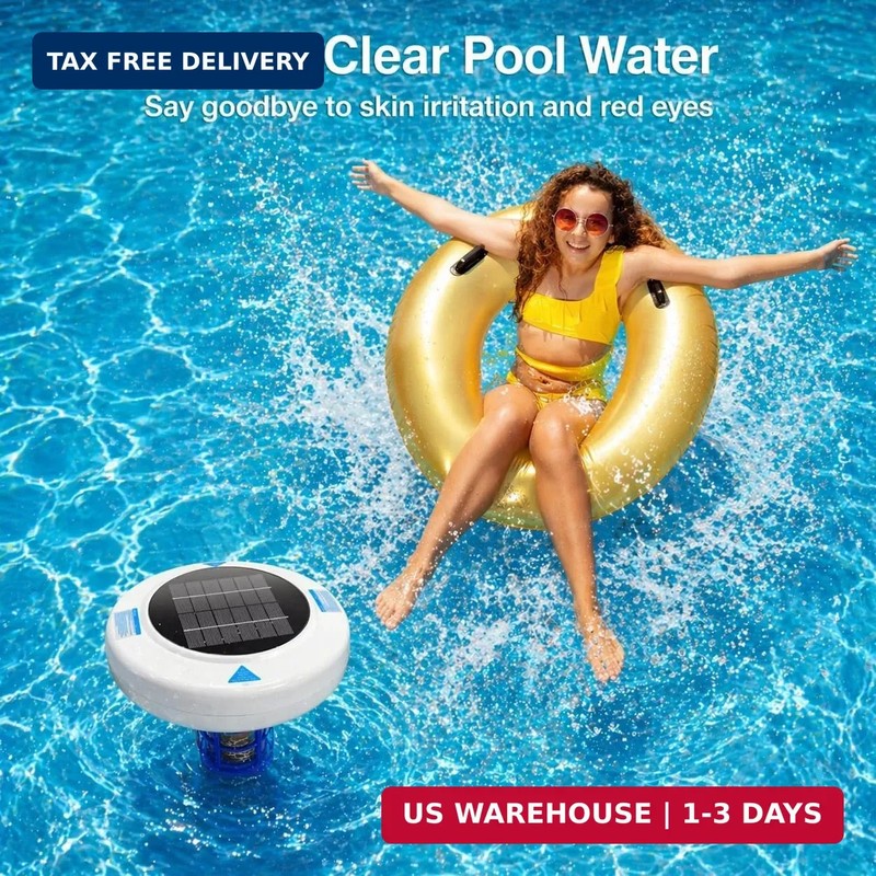 Solar Pool Ionizer for Inground & Above Ground Pools, Up to 45,000 Gallons, Floa gallery