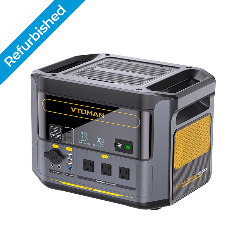 VTOMAN FlashSpeed 1500 Portable Power Station 1548Wh LiFePO4 Solar Generator US gallery