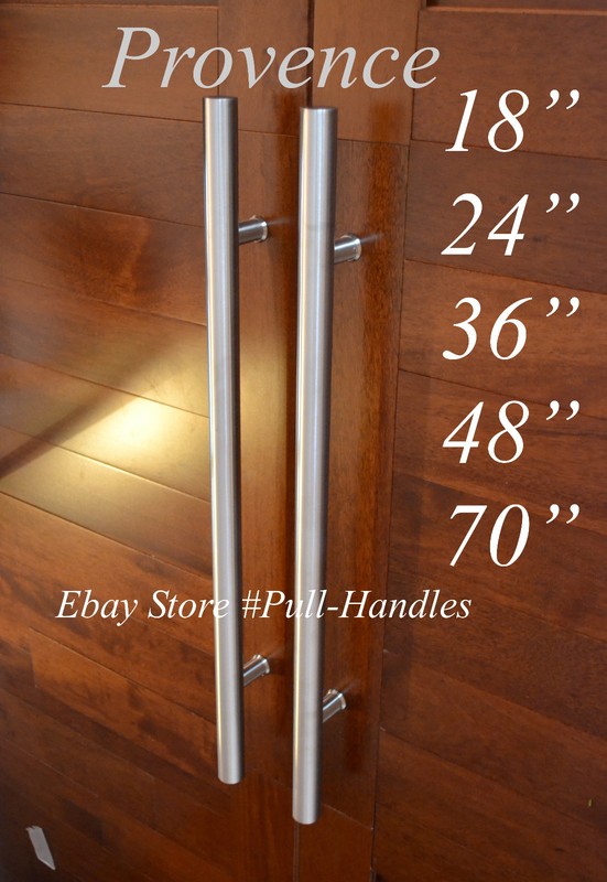 Door long Pull Pulls Entry T Bar Handle Stainless Steel Entrance Round 18" -70'' gallery