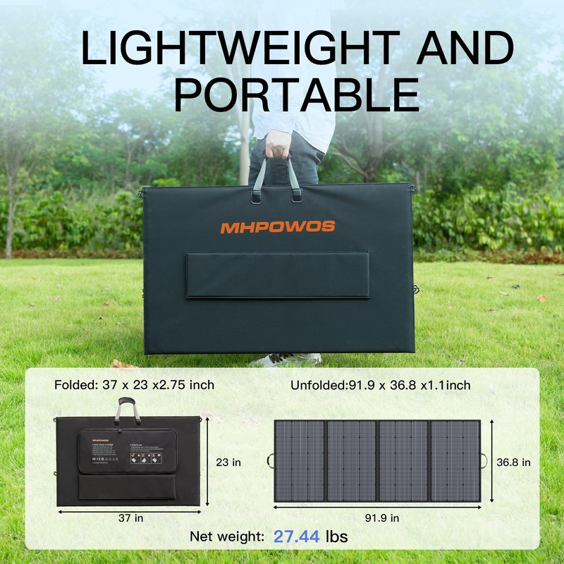 Portable Solar Panel Foldable 400w 220w 110w for Camper Van RV Trailer Camping gallery