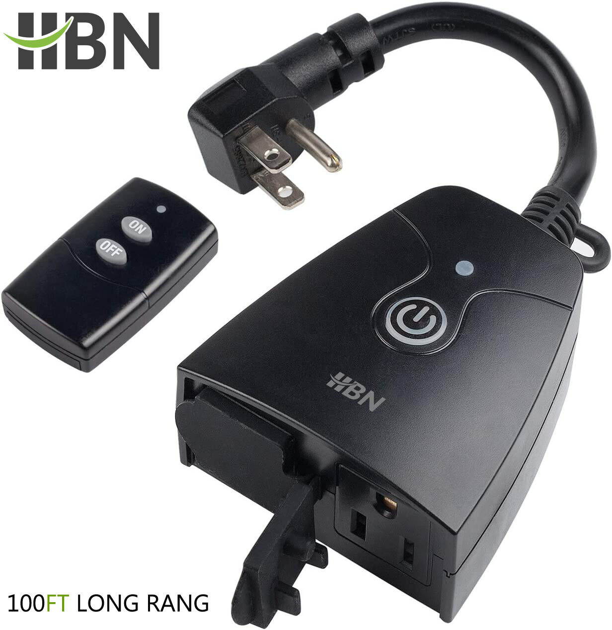 HBN Outdoor Wireless Remote Control Light Switch Outlet Plug 100 FT long Range gallery