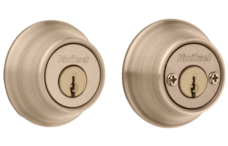 Kwikset Security 665 Deadbolt Series Antique Brass Double Cylinder Deadbolt Lock gallery