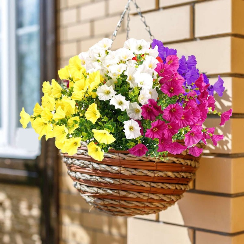 2-10 Bundles Artificial Flowers Outdoor UV Resistant Fake Flowers Plants Decor gallery