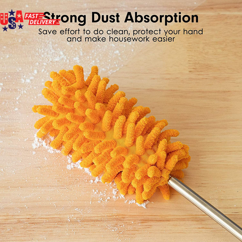 Microfiber Duster for Cleaning, Hand Washable Dusters with 2Pcs Replaceable Mic gallery
