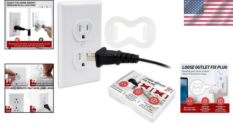 Durable 15-Pack Loose Outlet Fix Plug – Ensures Safe Power Connections, 110V gallery