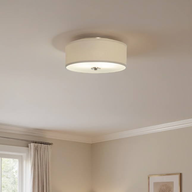 Progress Lighting Inspire 13 in. 2-Light Brushed Nickel Kitchen Ceiling Light gallery